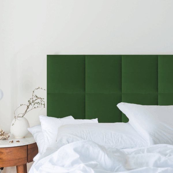 Kárpitozott falpanel-minky plüss forest green - Image 2
