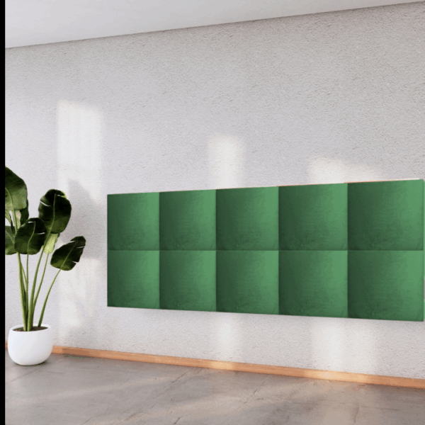Kárpitozott falpanel-minky plüss forest green - Image 4